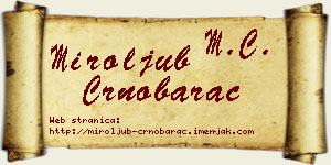 Miroljub Crnobarac vizit kartica